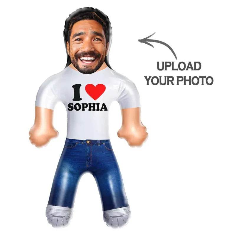 Personalized I Heart You Blow Up Dolls Custom Funny Inflatable Doll Gift for Her - WePrint