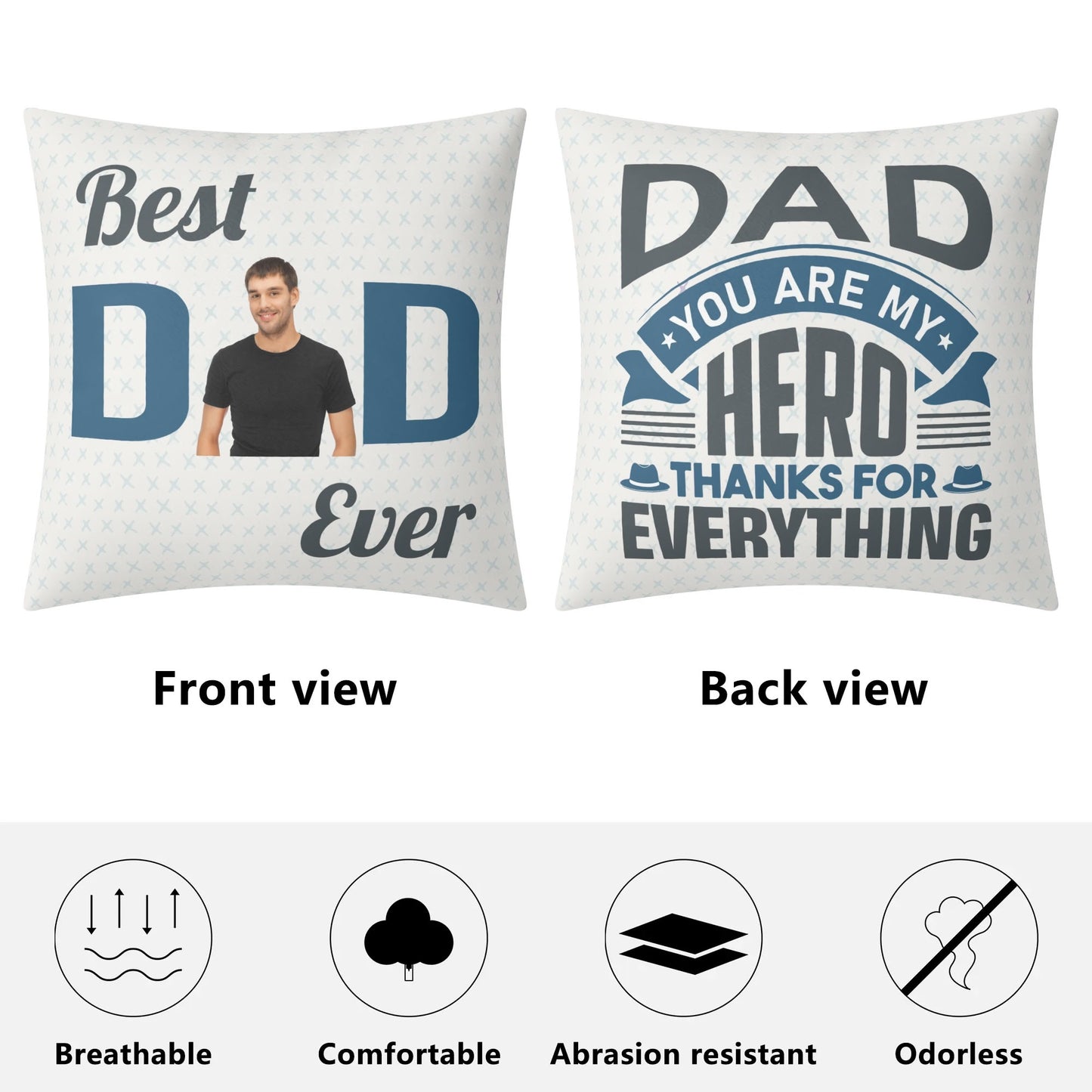 Funda de almohada - El mejor papá del mundo - 45 cm