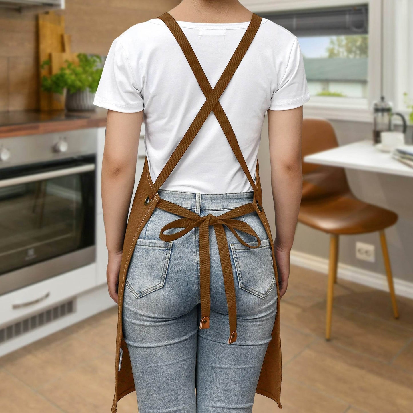 Unisex Canvas Cross Back Chef Apron - WePrint