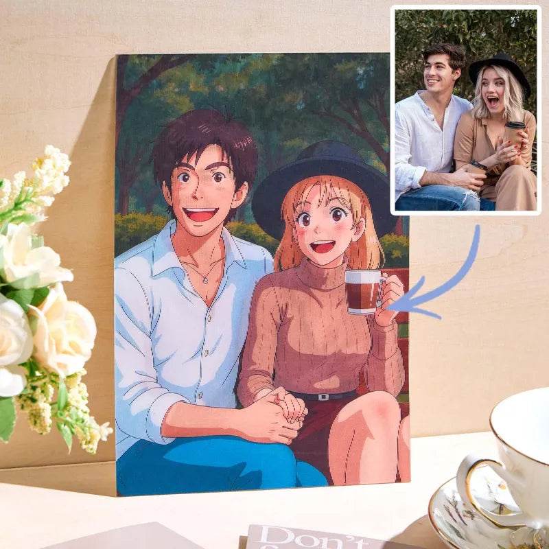 K-DualView Personalized Anime Style Lenticular Photo Frame Art Gift - WePrint