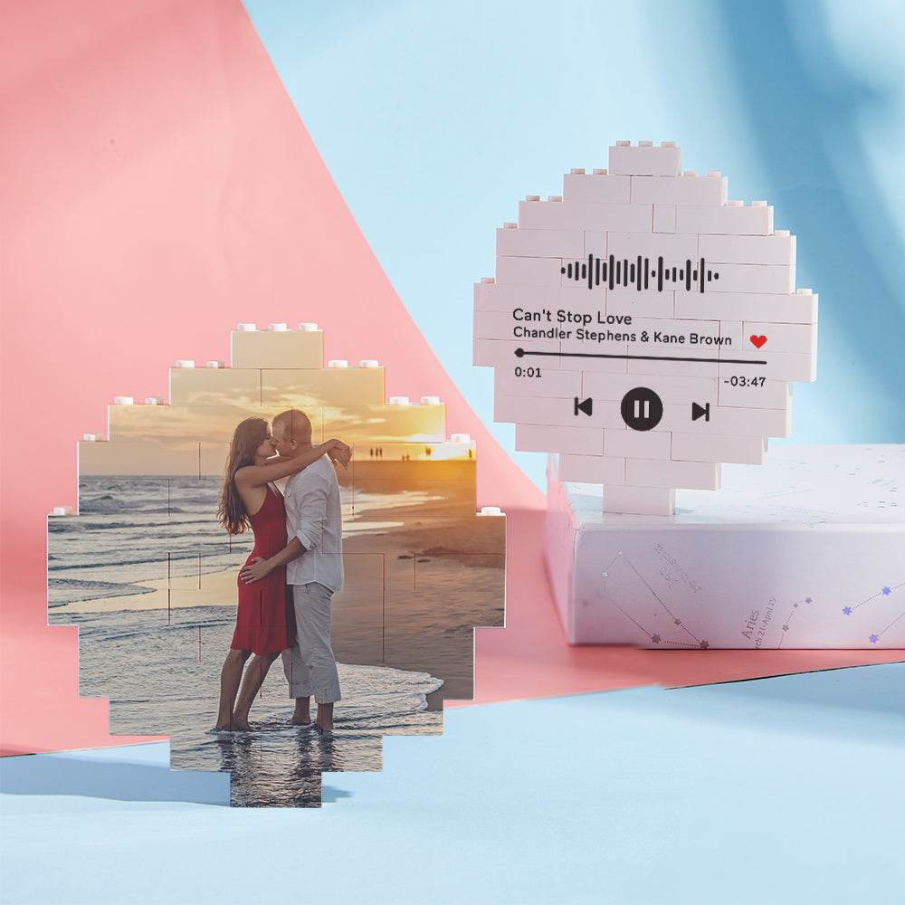 Custom Music Code Building Block Personalized Photo Brick Puzzles - WePrint