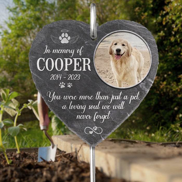Personalized Memorial Garden Slate & Hook - Cemetery Decorations For Grave, Dog Memorial Gifts, Pet Memorial Stones, Loss Of Dog Sympathy Gift, Dog Memorial Stone - WePrint