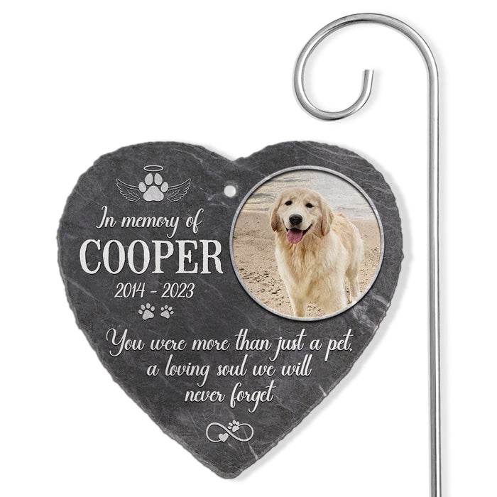 Personalized Memorial Garden Slate & Hook - Cemetery Decorations For Grave, Dog Memorial Gifts, Pet Memorial Stones, Loss Of Dog Sympathy Gift, Dog Memorial Stone - WePrint