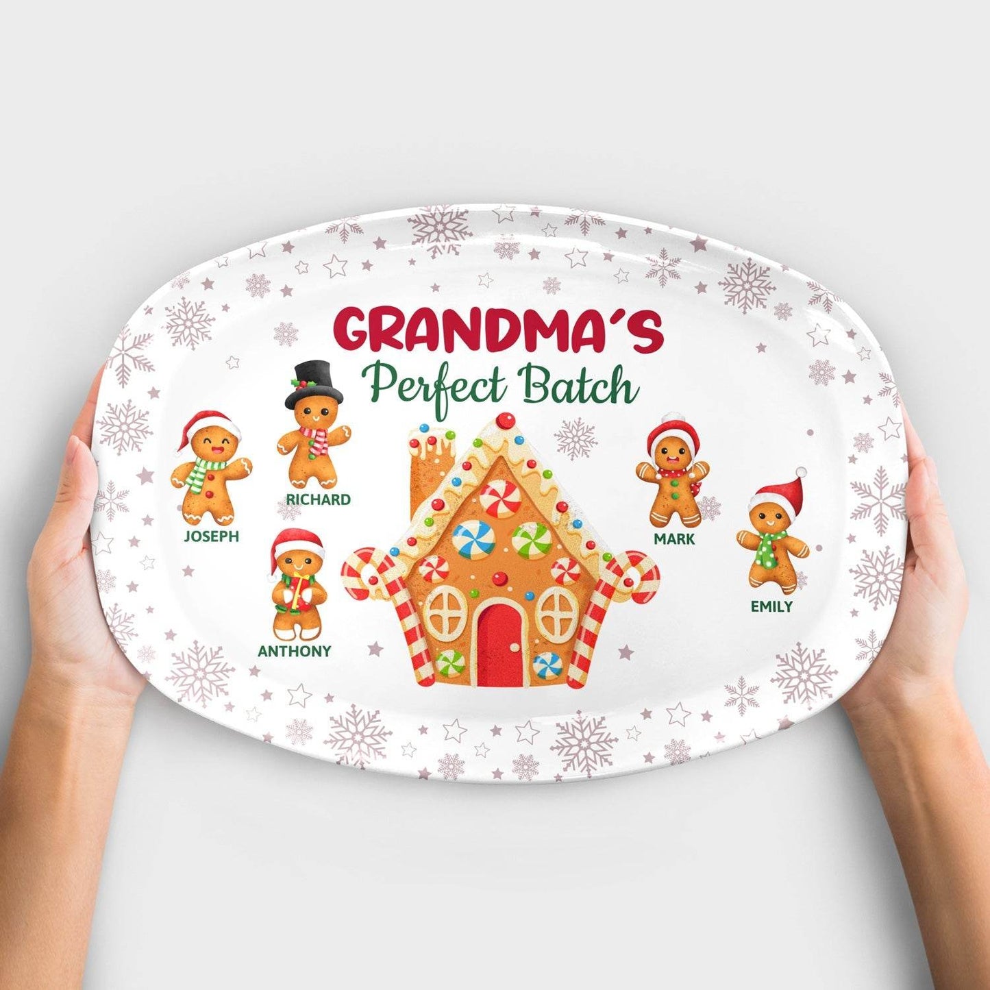 Grandma's Perfect Batch - Christmas, Loving Gift For Mom, Grandma, Grandparents, Family - Personalized Plate - WePrint