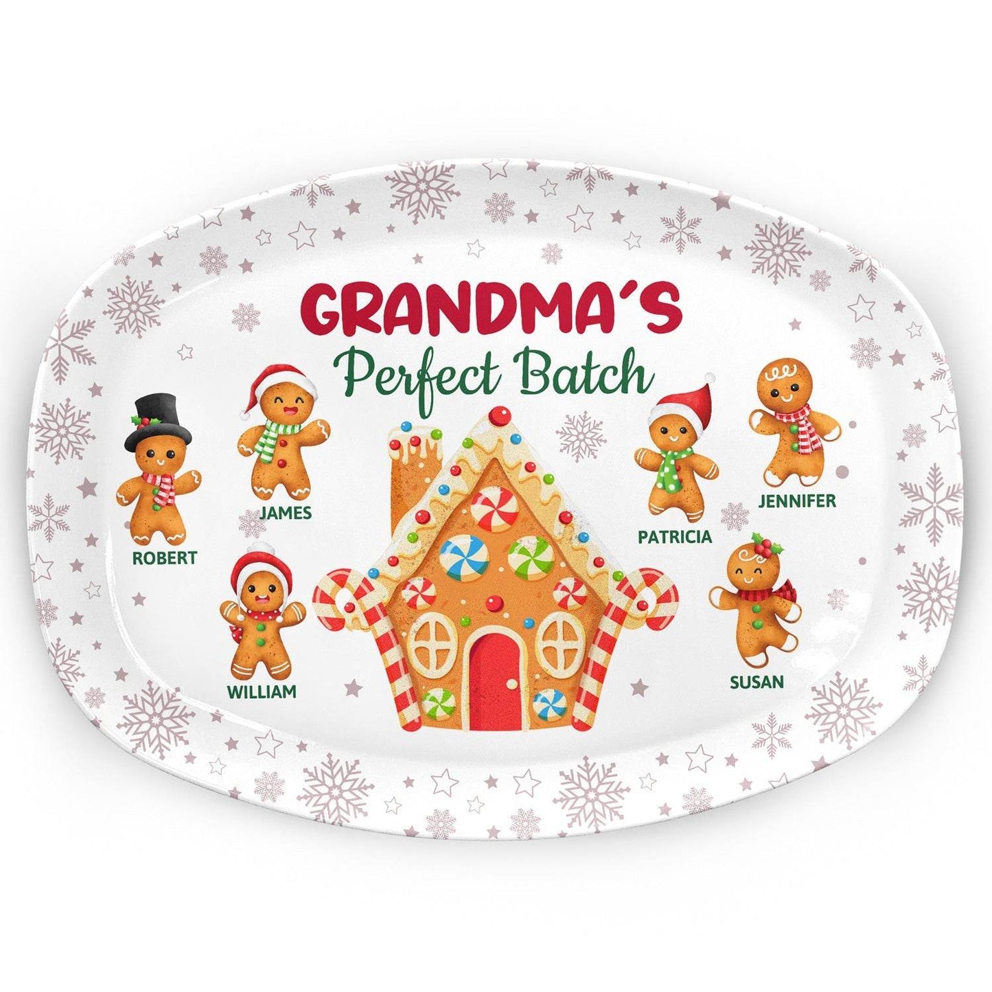 Grandma's Perfect Batch - Christmas, Loving Gift For Mom, Grandma, Grandparents, Family - Personalized Plate - WePrint