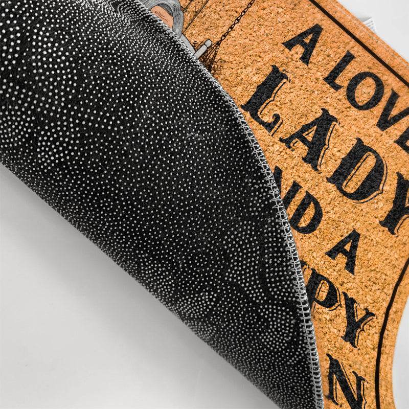 Family Couple A Lovely Lady And A Grumpy Old Man Live Here - Couple Gift - Personalized Custom Doormat - WePrint