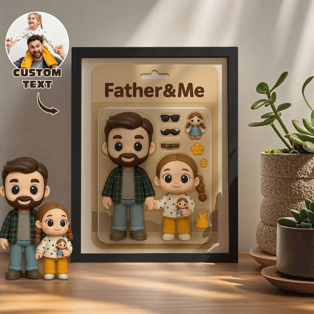 Fully Body Custom Action Figure Portraits Toy Box Art | Custom Photo Cartoon Style Frame Decorations Flat Printed Image in Reality - WePrint