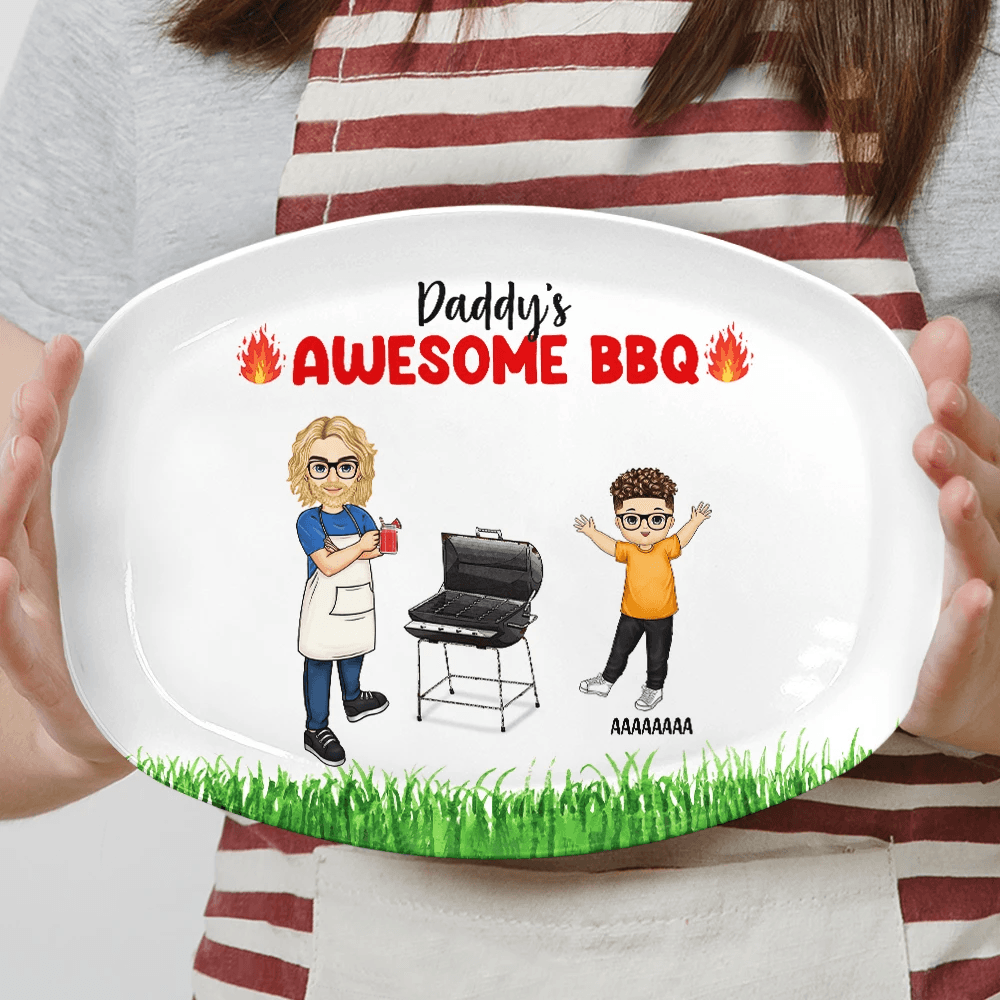 Grilling Plate Awesome BBQ - Personalized Plate - WePrint