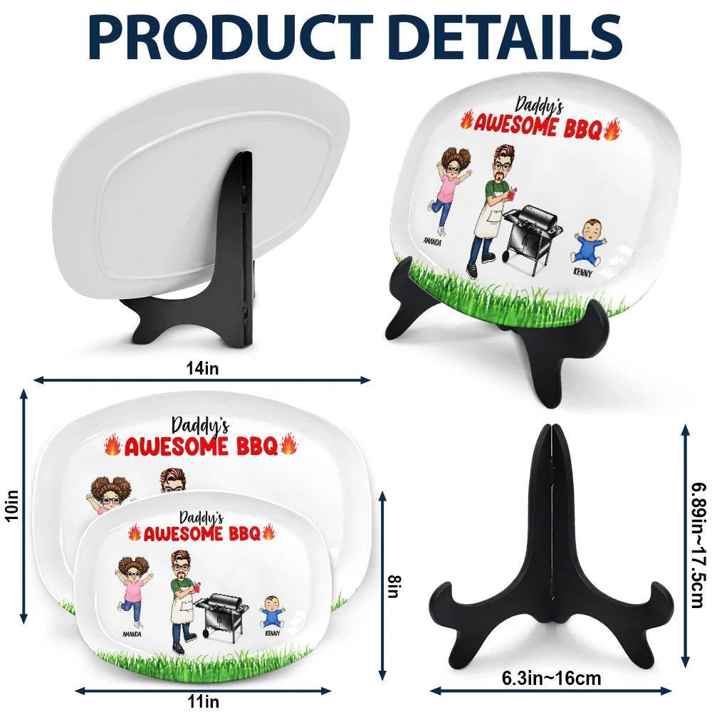 Grilling Plate Awesome BBQ - Personalized Plate - WePrint
