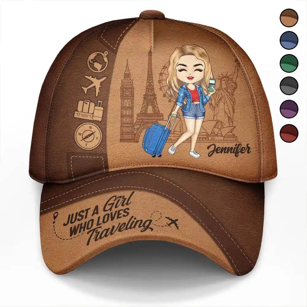 Just A Girl Boy Loves Traveling - Personalized Classic Cap - WePrint