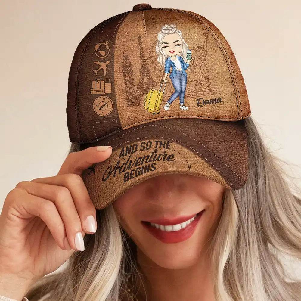 Just A Girl Boy Loves Traveling - Personalized Classic Cap - WePrint