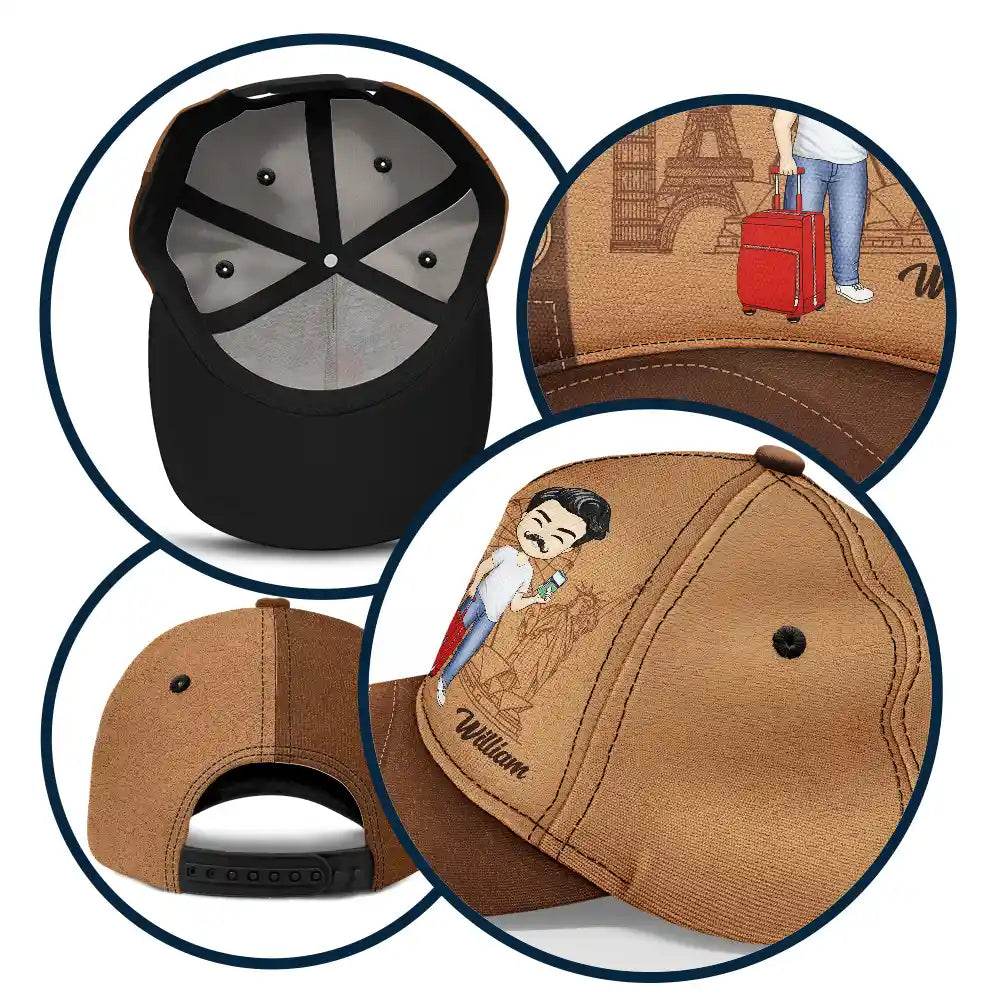Just A Girl Boy Loves Traveling - Personalized Classic Cap - WePrint