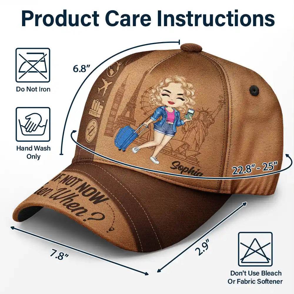 Just A Girl Boy Loves Traveling - Personalized Classic Cap - WePrint