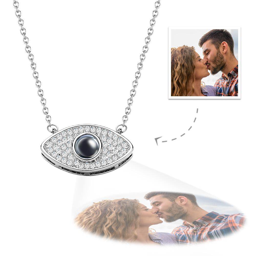 Evil Eye Projection Necklace Custom Photo Necklace - WePrint