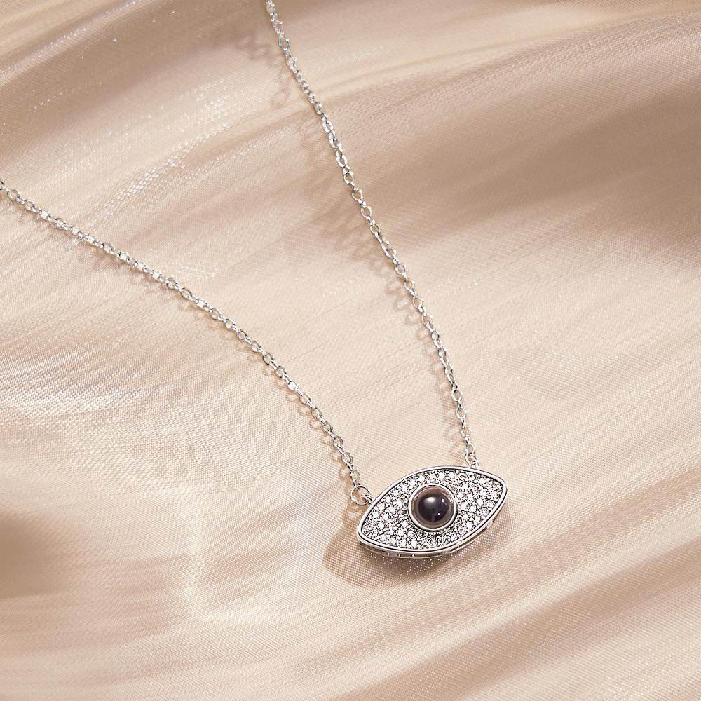 Evil Eye Projection Necklace Custom Photo Necklace - WePrint