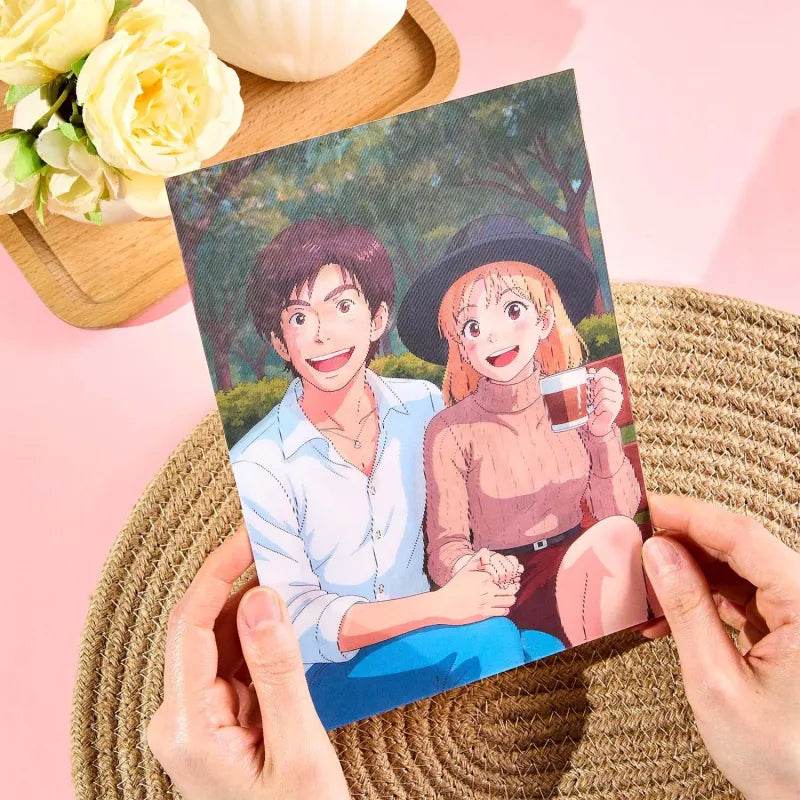 K-DualView Personalized Anime Style Lenticular Photo Frame Art Gift - WePrint