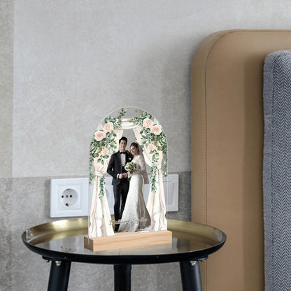 Arch Acrylic Table Sign with Wood Stand - WePrint