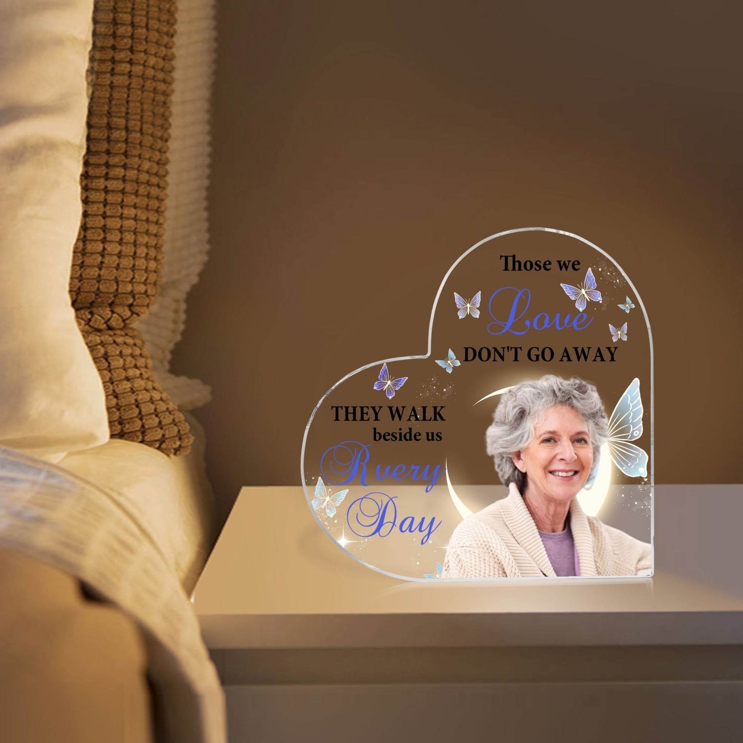 Heart Shaped Acrylic Keepsake Ornament - Memorial - WePrint