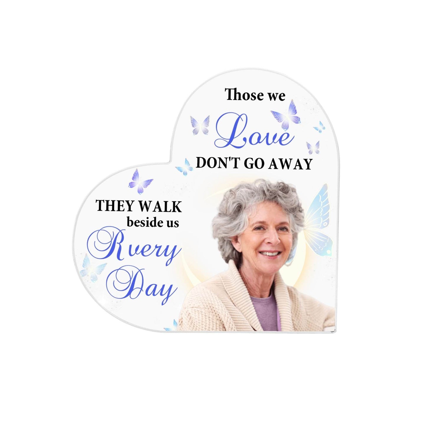 Heart Shaped Acrylic Keepsake Ornament - Memorial - WePrint