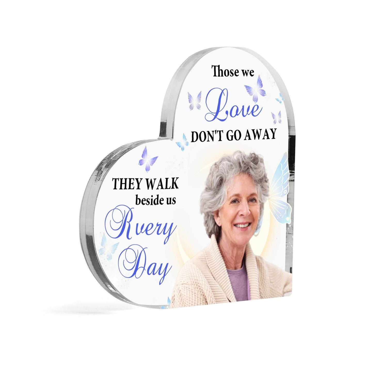 Heart Shaped Acrylic Keepsake Ornament - Memorial - WePrint