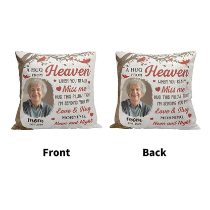Peach Velvet Pillow Case Square Cushion Cover - Memorial - WePrint