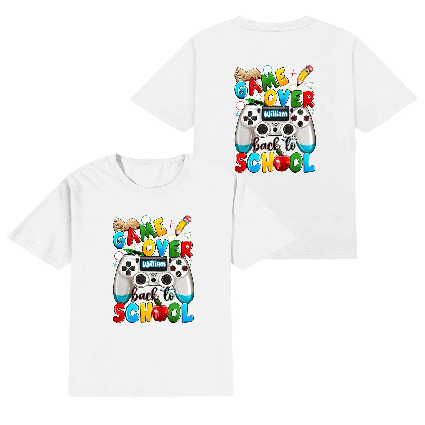 Kid's Cotton Double Sided Printing T-Shirt - Back to School - WePrint