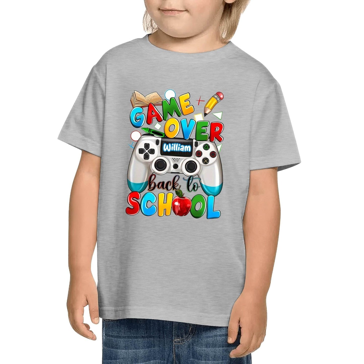 Kid's Cotton Double Sided Printing T-Shirt - Back to School - WePrint
