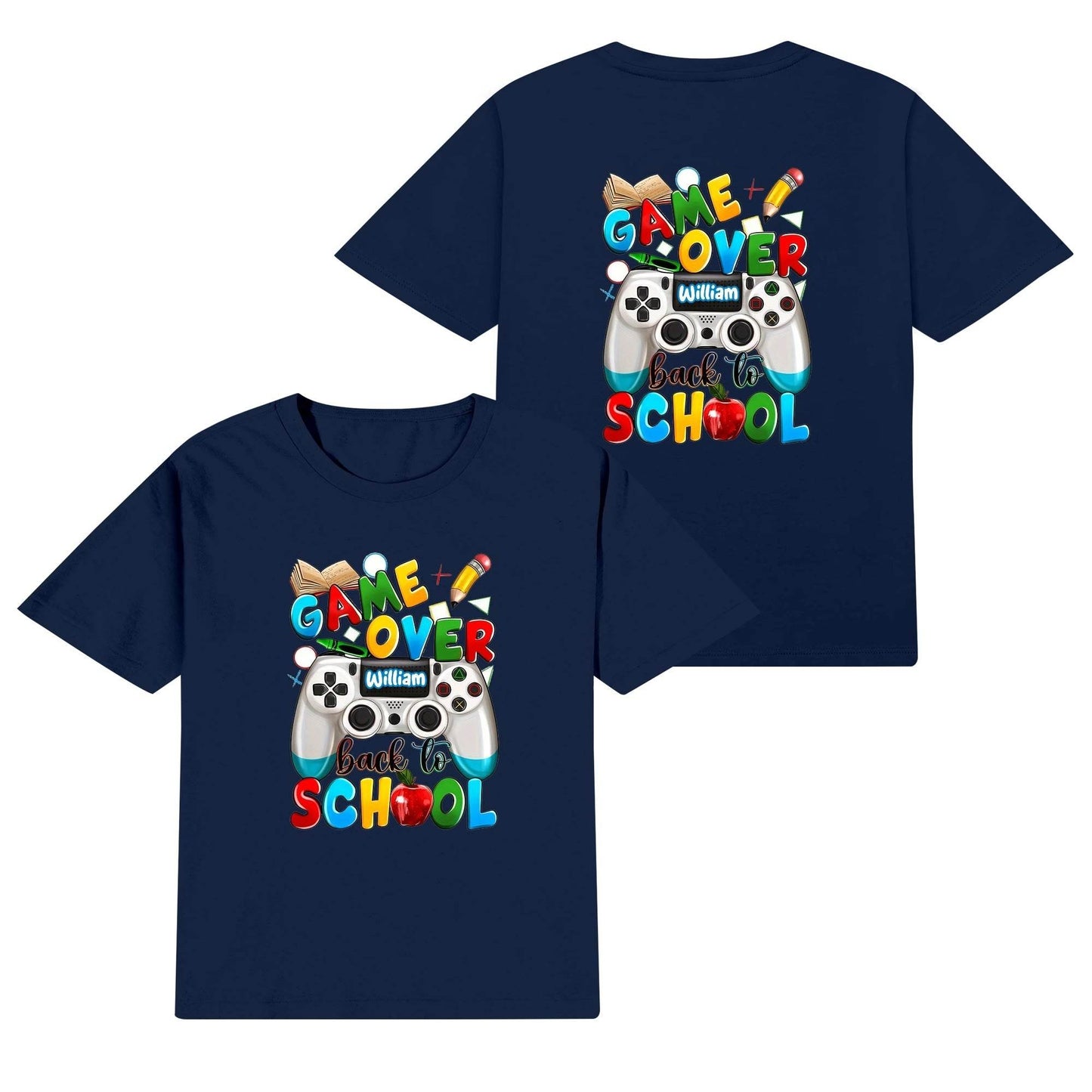 Kid's Cotton Double Sided Printing T-Shirt - Back to School - WePrint