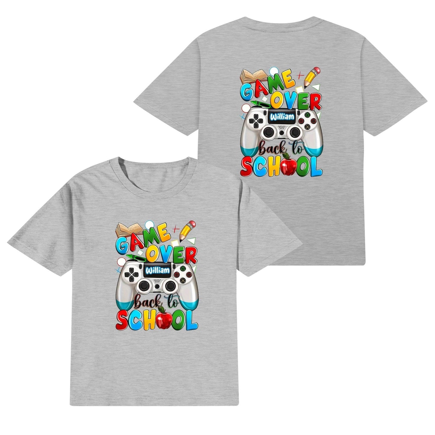 Kid's Cotton Double Sided Printing T-Shirt - Back to School - WePrint