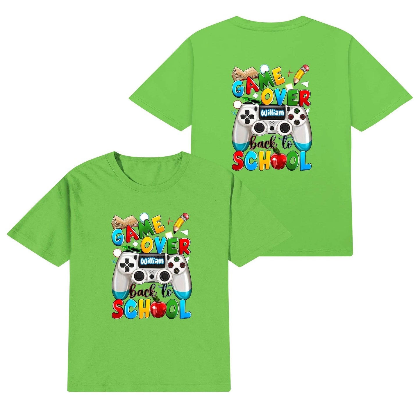 Kid's Cotton Double Sided Printing T-Shirt - Back to School - WePrint