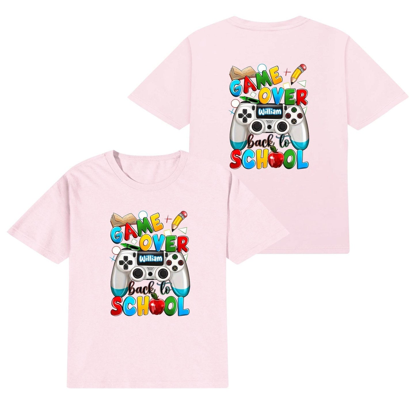 Kid's Cotton Double Sided Printing T-Shirt - Back to School - WePrint