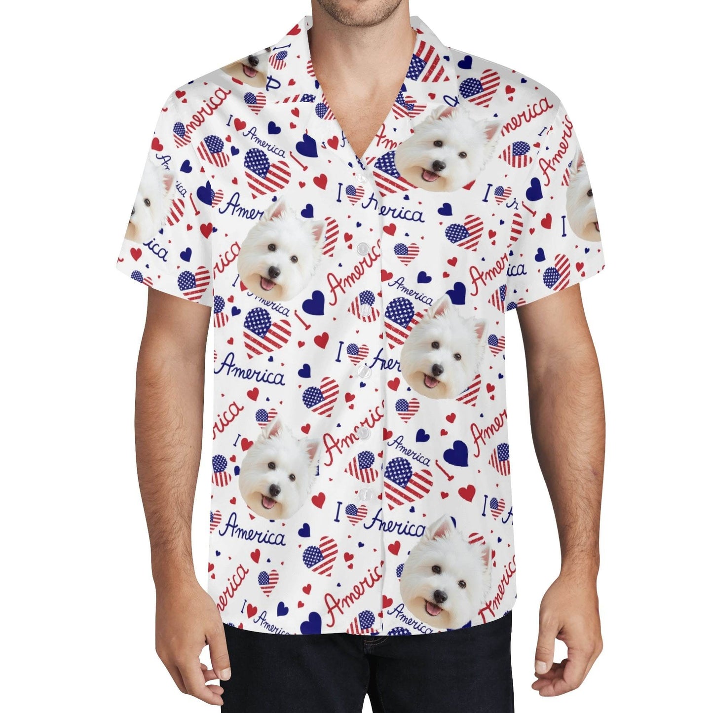 Men's Hawaiian Shirt - Snapshot Pattern - WePrint