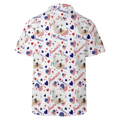 Men's Hawaiian Shirt - Snapshot Pattern - WePrint