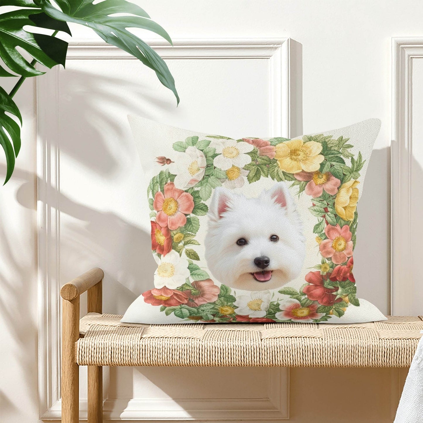 Personalized Pillow Case Cushion Cover - Wreath - WePrint