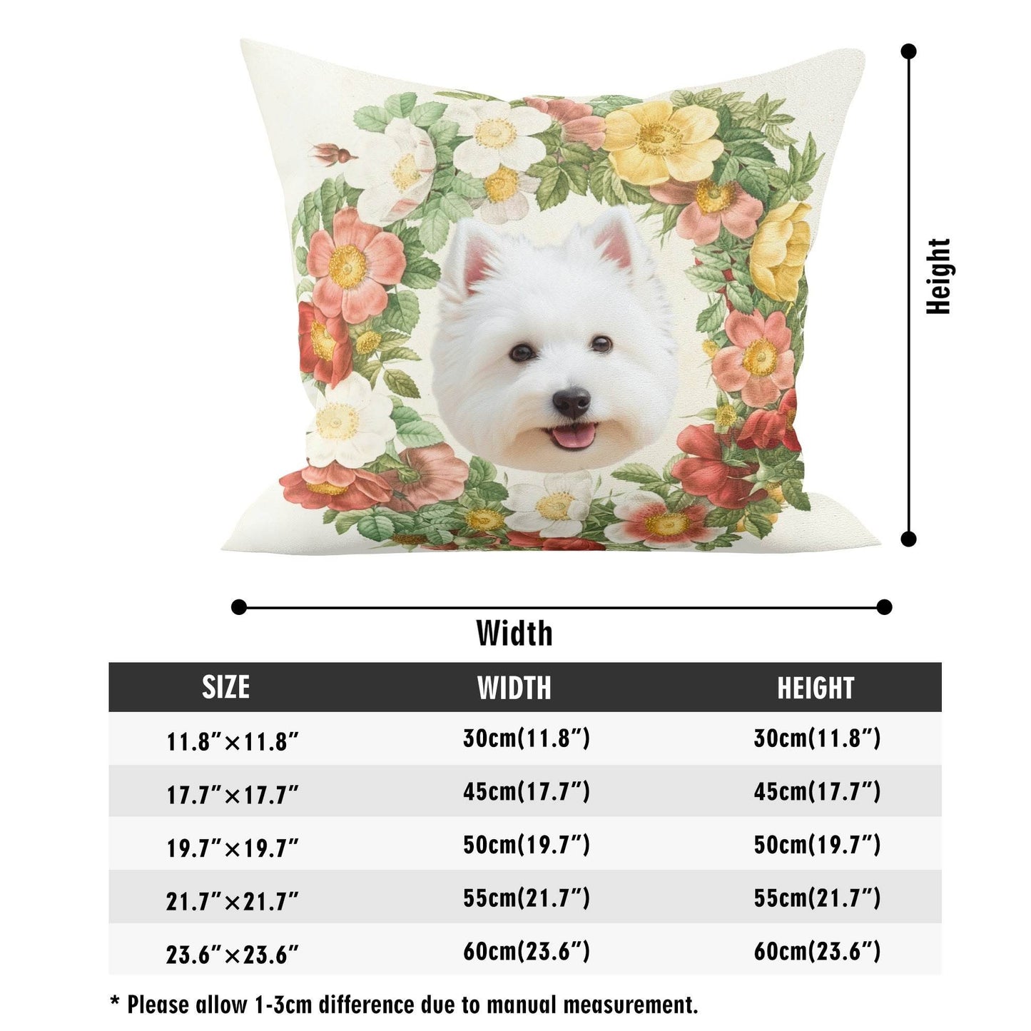 Personalized Pillow Case Cushion Cover - Wreath - WePrint