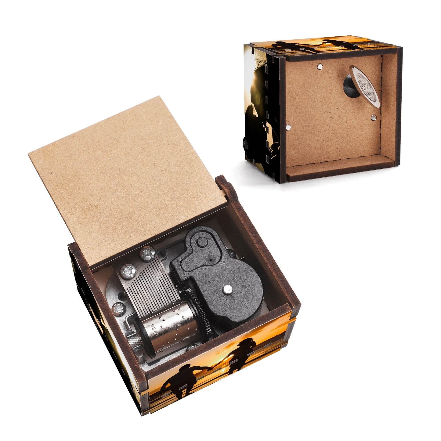 Wooden Music Box Gift with Photos - WePrint