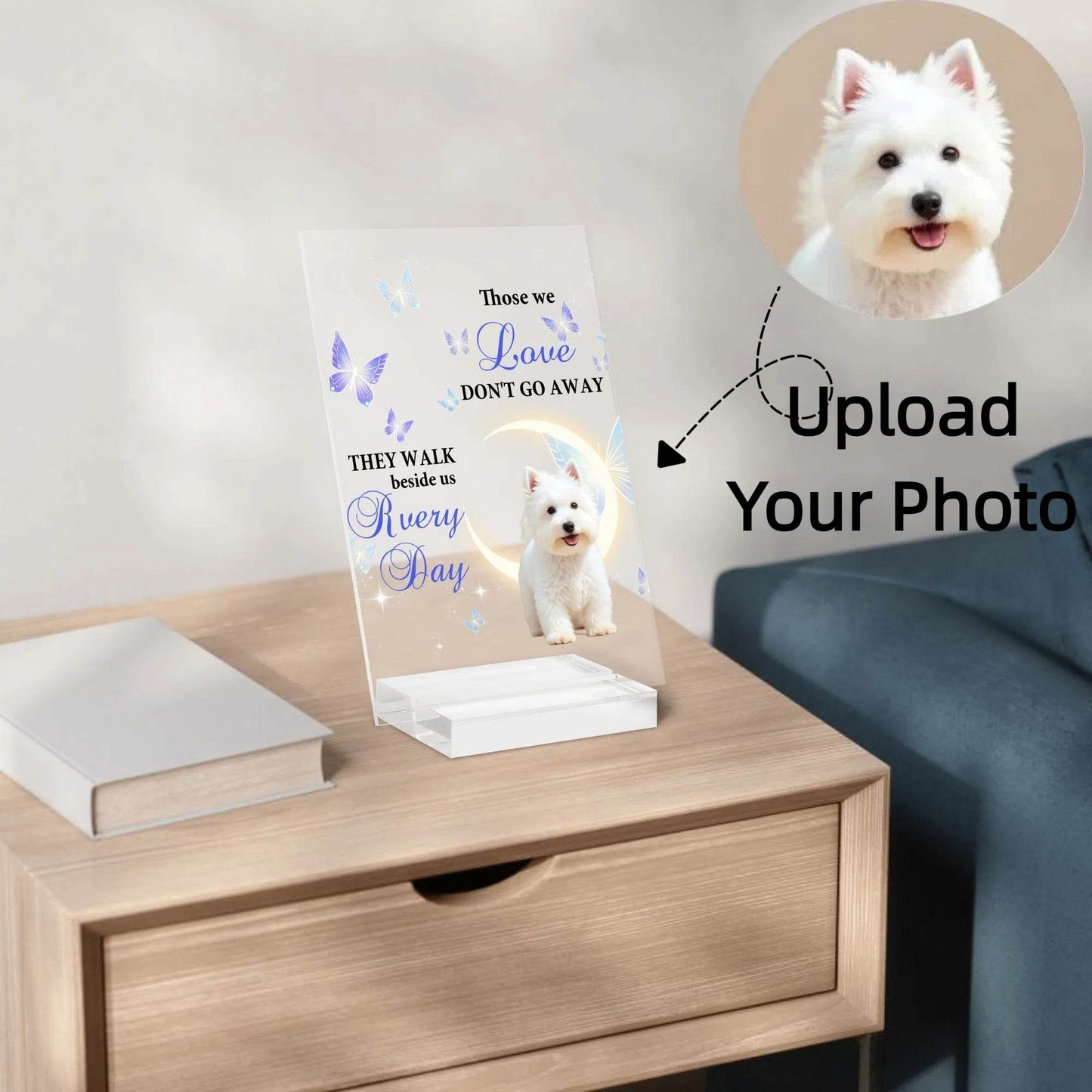 Acrylic Table Signs Stand with Base - Memorial Theme - WePrint