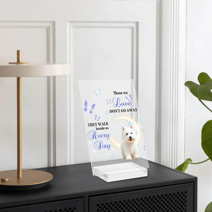 Acrylic Table Signs Stand with Base - Memorial Theme - WePrint