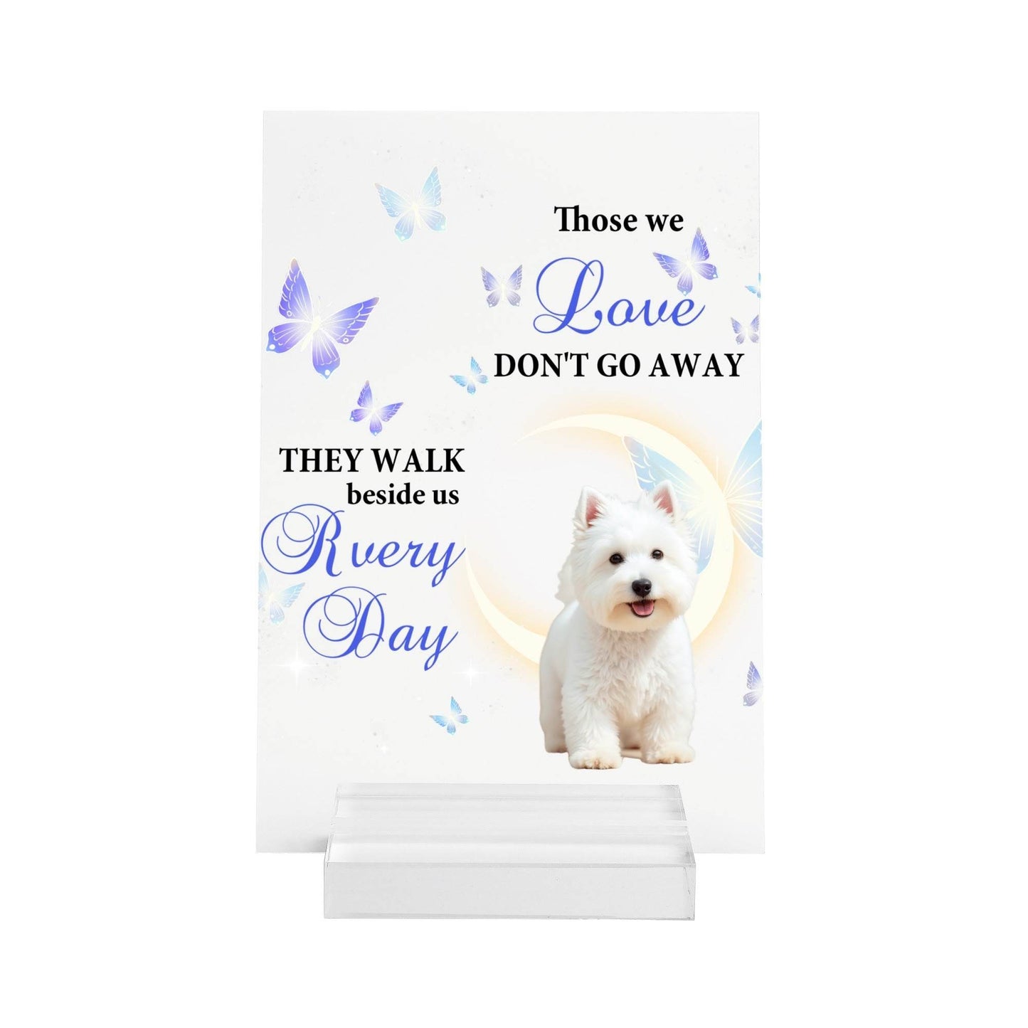 Acrylic Table Signs Stand with Base - Memorial Theme - WePrint