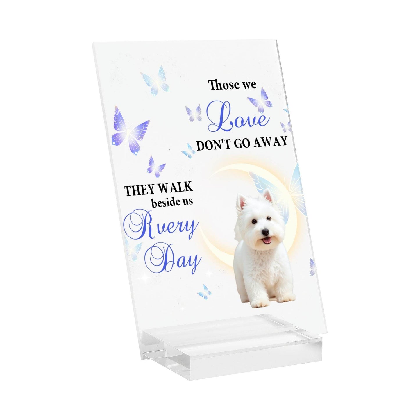 Acrylic Table Signs Stand with Base - Memorial Theme - WePrint