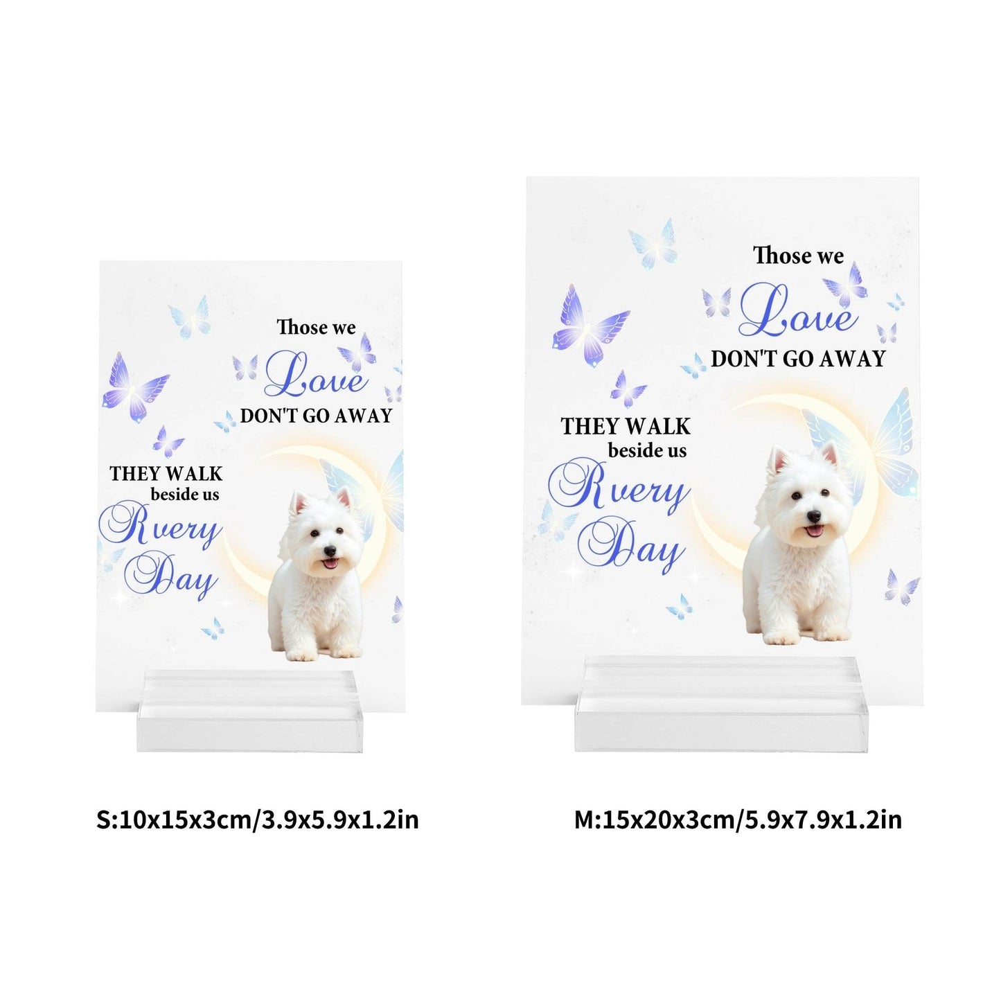 Acrylic Table Signs Stand with Base - Memorial Theme - WePrint