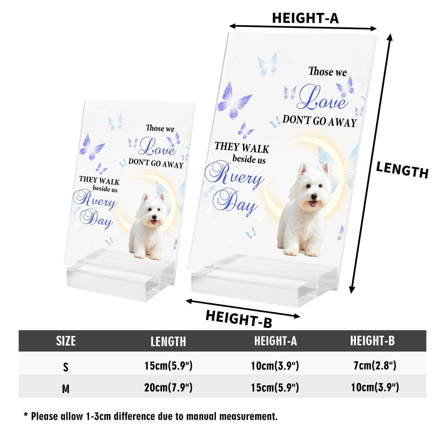 Acrylic Table Signs Stand with Base - Memorial Theme - WePrint