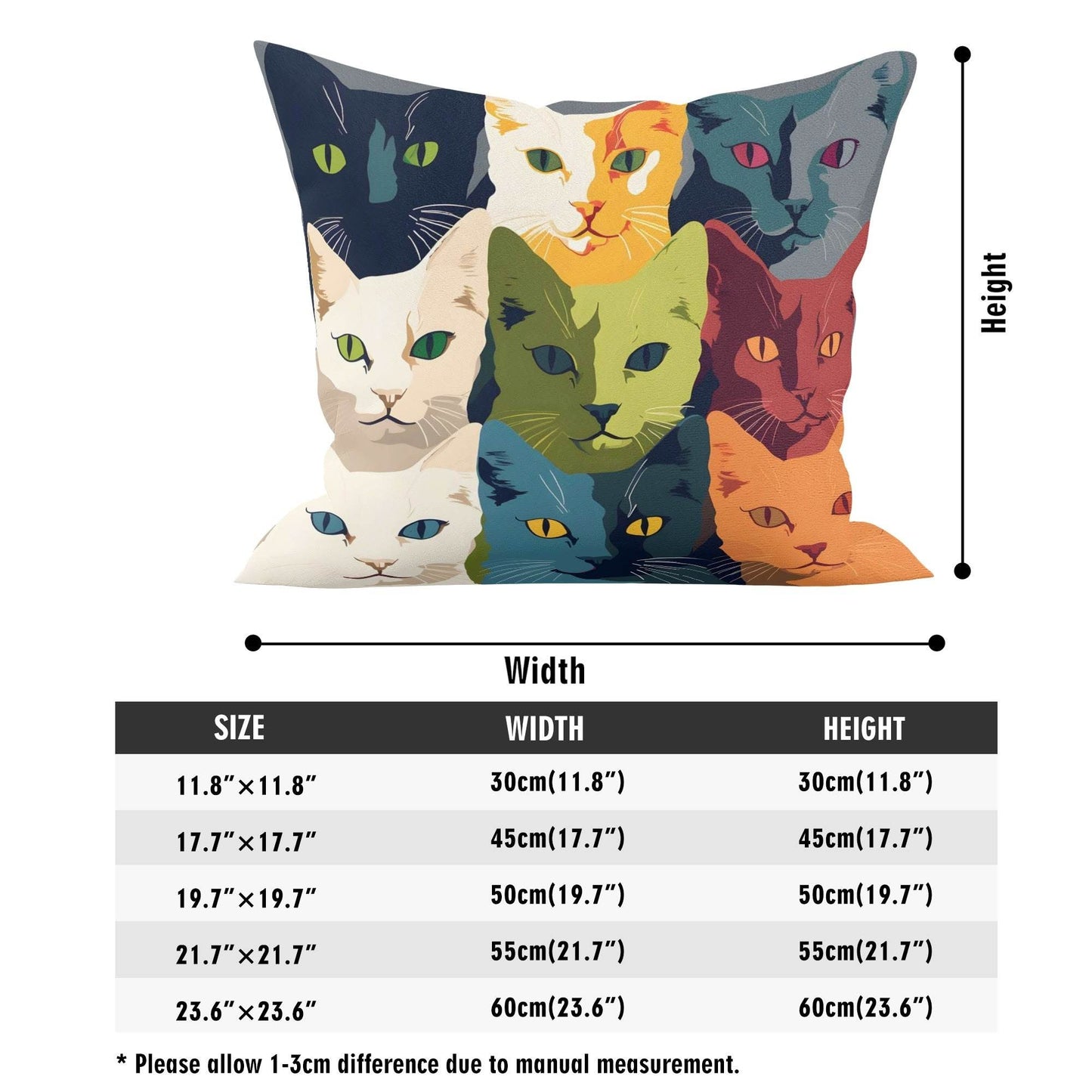 Short Plush Pillow Case - Square - WePrint