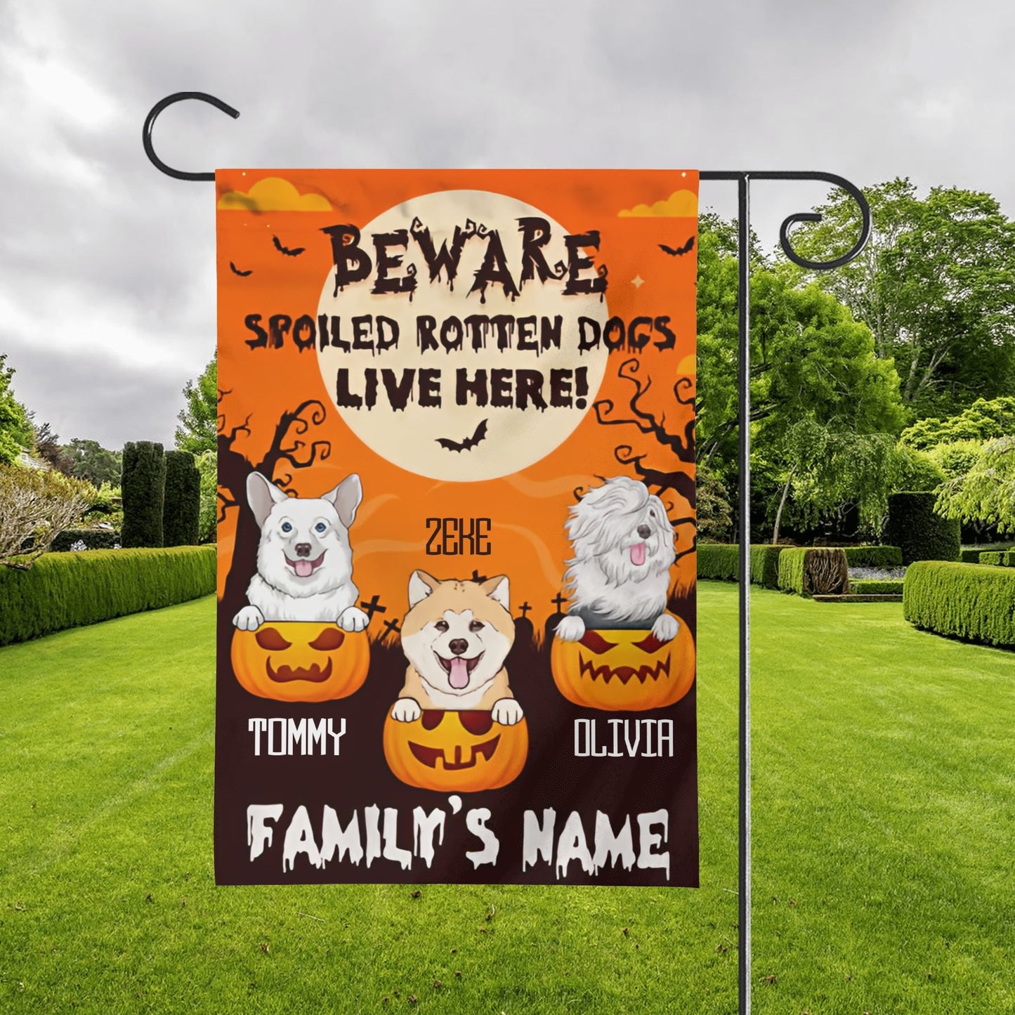 House Garden Flag - Halloween - 12"x18"