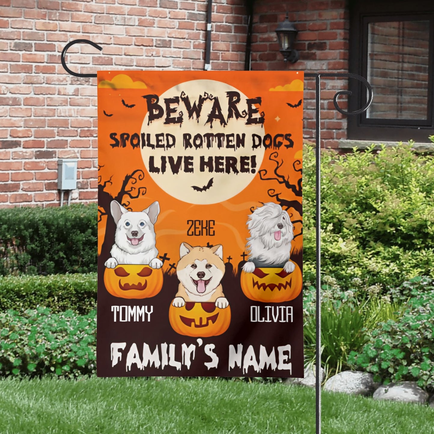 House Garden Flag - Halloween - 12"x18"