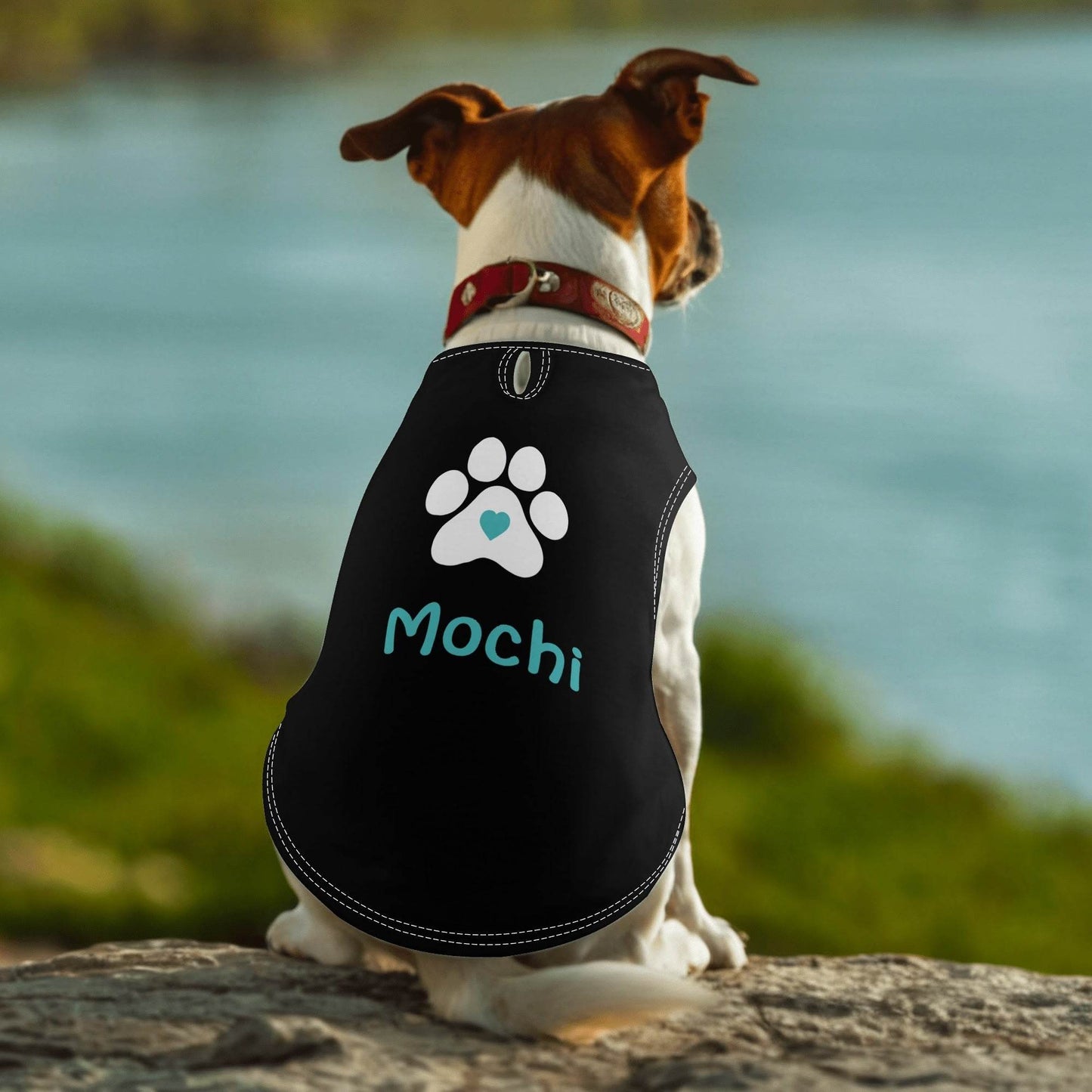 Custom Pet Shirt with Paw Print and Heart - WePrint