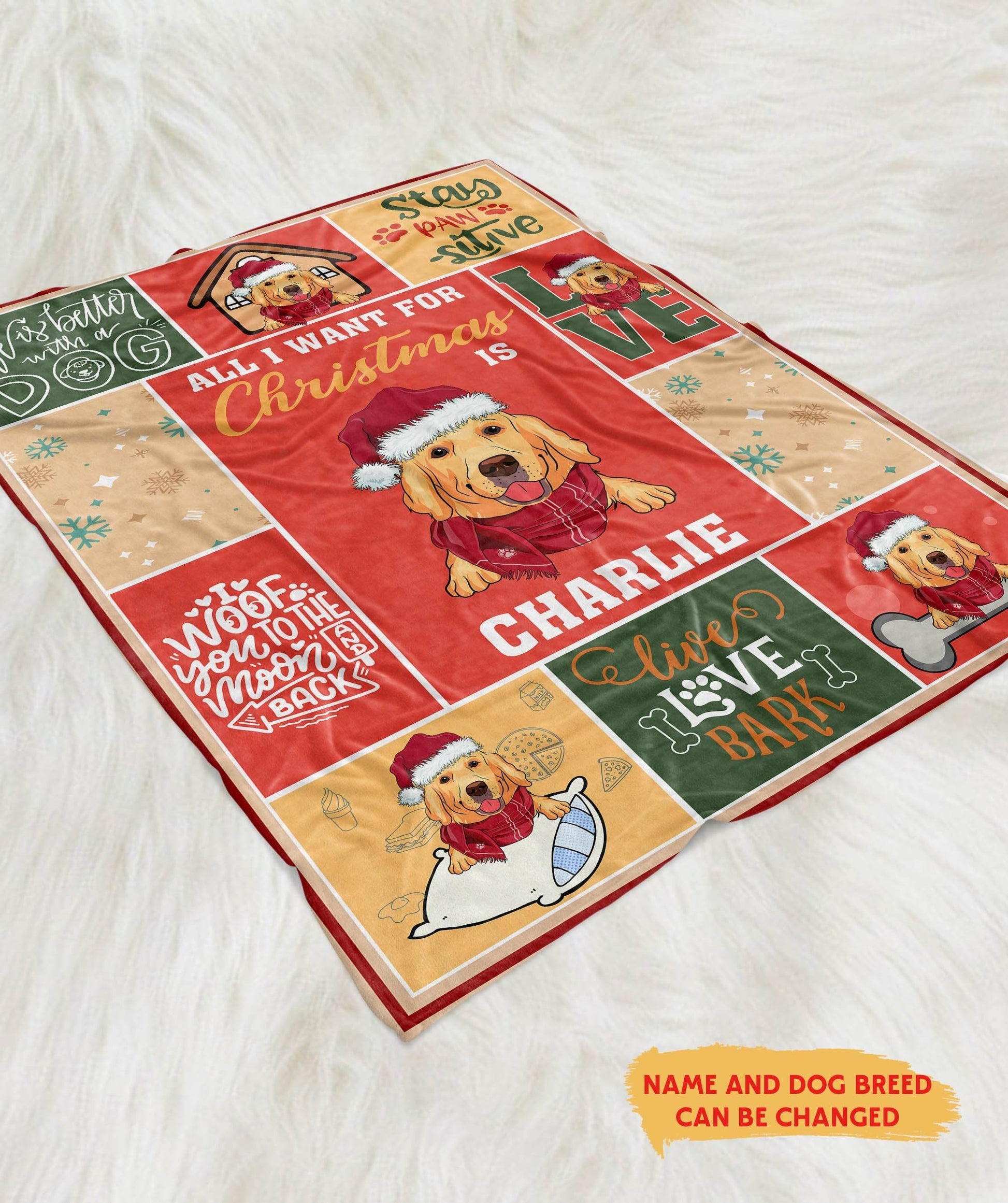 All I want - Personalized Custom Fleece Blanket - WePrint