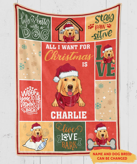 All I want - Personalized Custom Fleece Blanket - WePrint