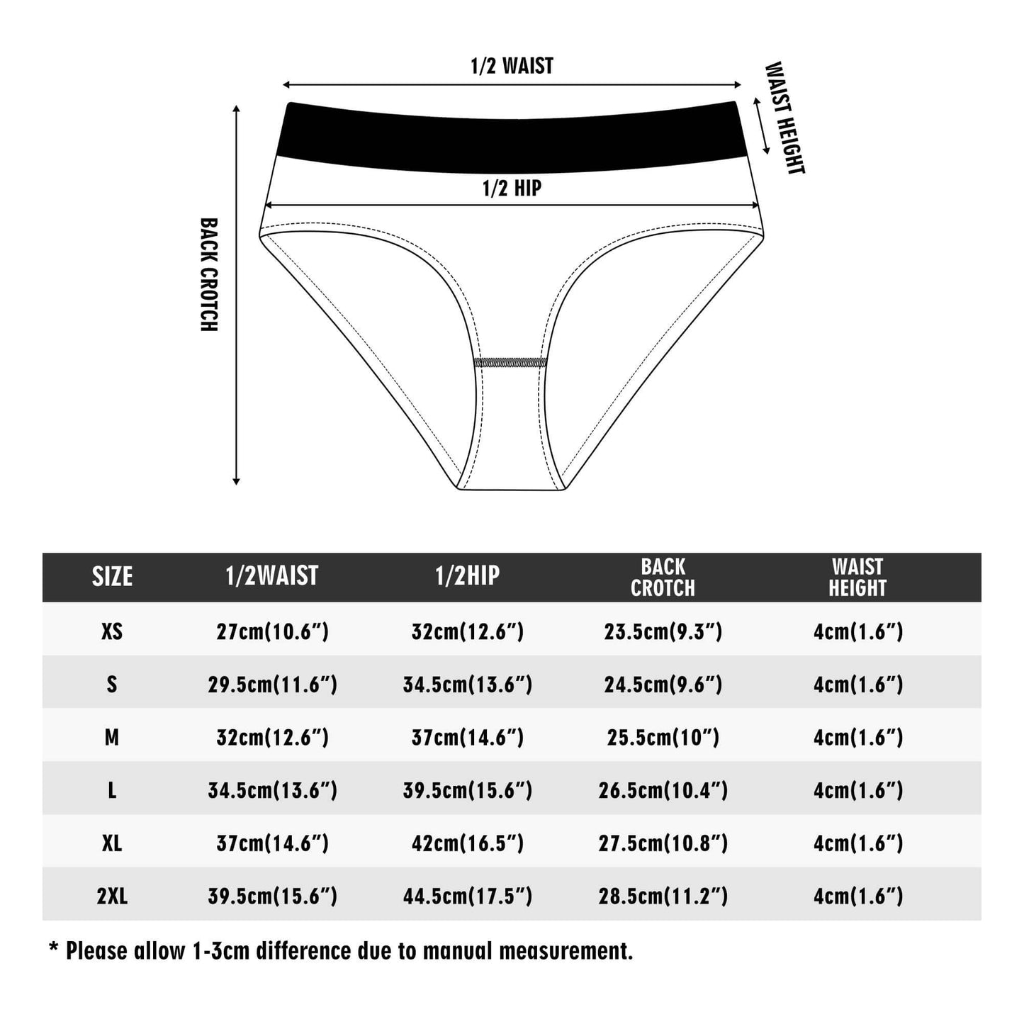 Women's Mid Waisted Briefs - WePrint