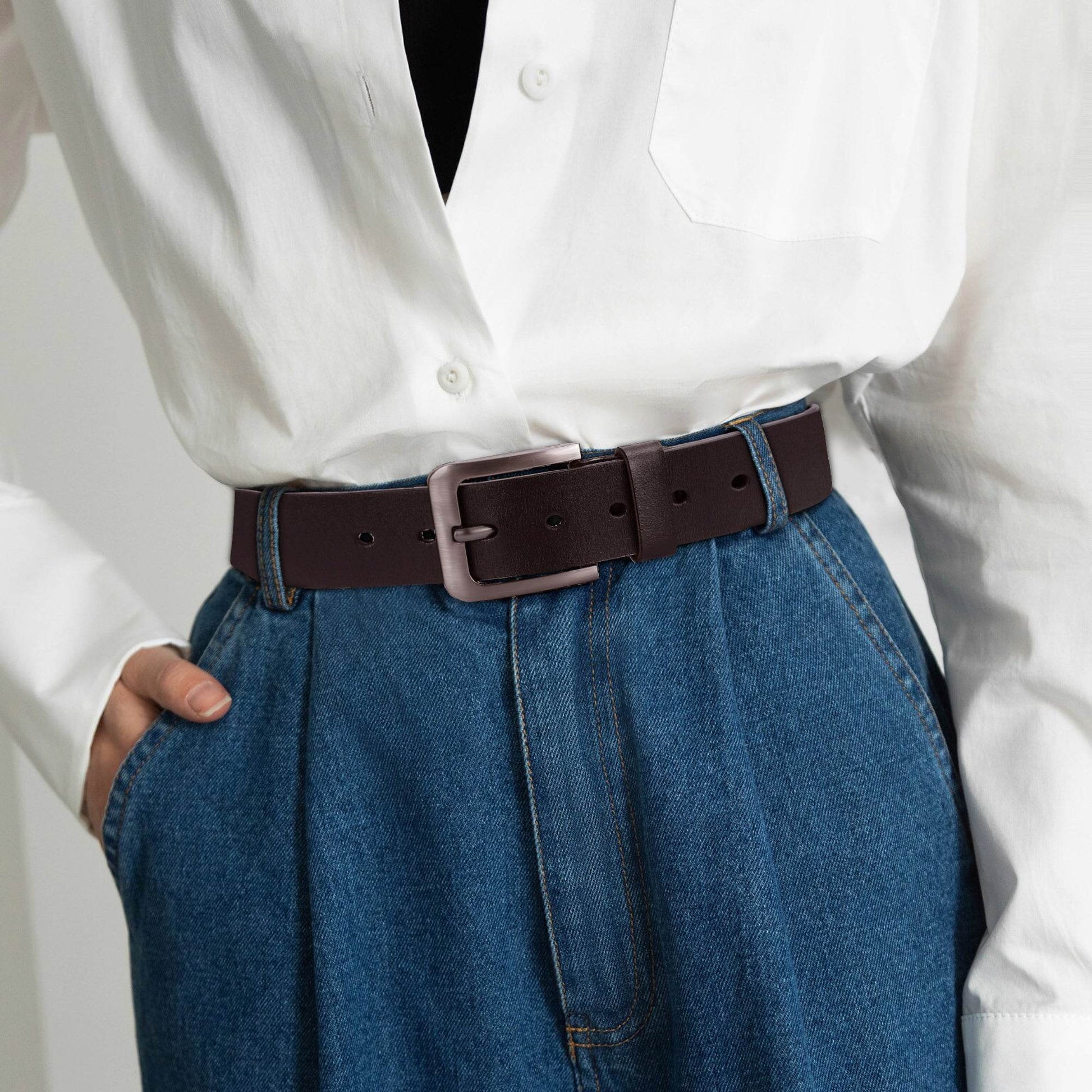 Engraved Leather Brown Belt - WePrint